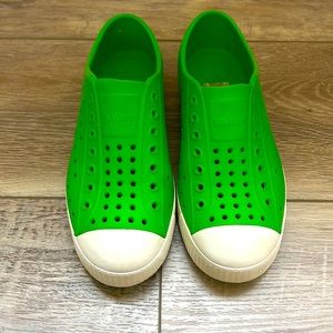 Bright green size 2 Native shoes